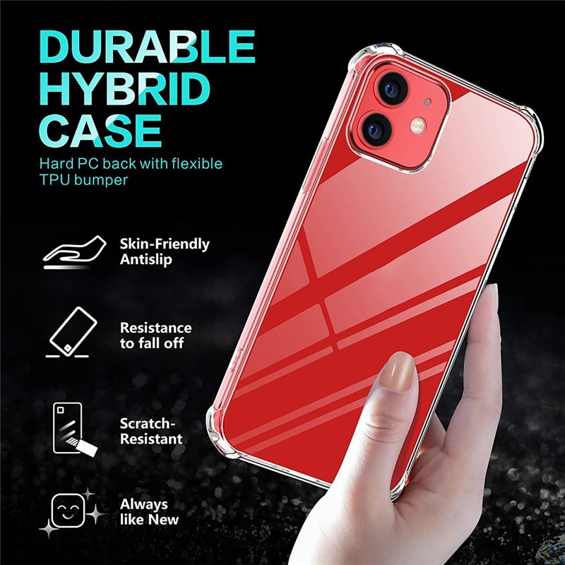 Ốp Điện Thoại TPU Cao Su Trong Suốt Cho iPhone 14 13 11 12 Pro Max / Mini / iPhone12 Pro