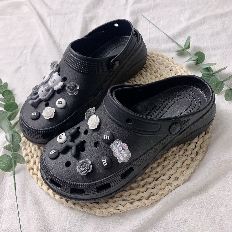 Giày Sandal Đế Dày Tăng Chiều Cao Chống Trượt Đính Búp Bê Hoạt Hình Và Bong Bóng Dễ Thương Thời Trang Mùa Hè Dành Cho Bạn Nữ