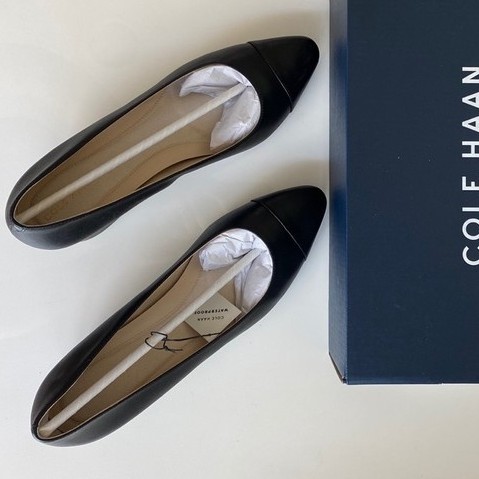 Giày Cole Haan The Go-To Block Heel Pump Black Leather (45mm)