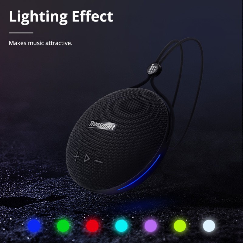 Loa Bluetooth 5.0 Tronsmart Splash 1 Tích Hợp Đèn LED Chống Nước IPX7 Công Suất 15W Công Nghệ Âm thanh SoundPulse TWS