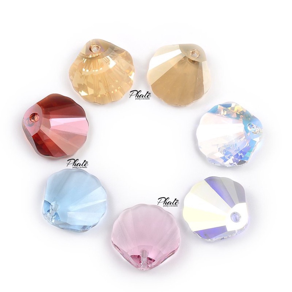 Mặt Dây Chuyền Pha Lê Swarovski Hình Vỏ Sò S16mm
