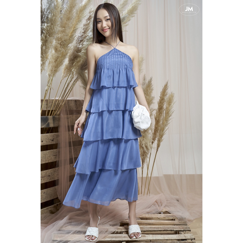 Đầm cổ yếm xoè tầng JM Dress Desgin 1S11.2202OG