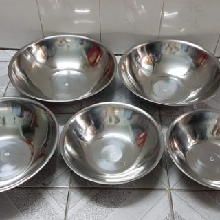 Combo 5 cái thau inox 430 ( 32cm,34cm,36cm,40cm và 45cm)
