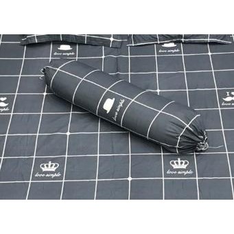 Vỏ Gối Ôm Có Dây Rút 2 Đầu 30x100cm,kẻ râu ghi
