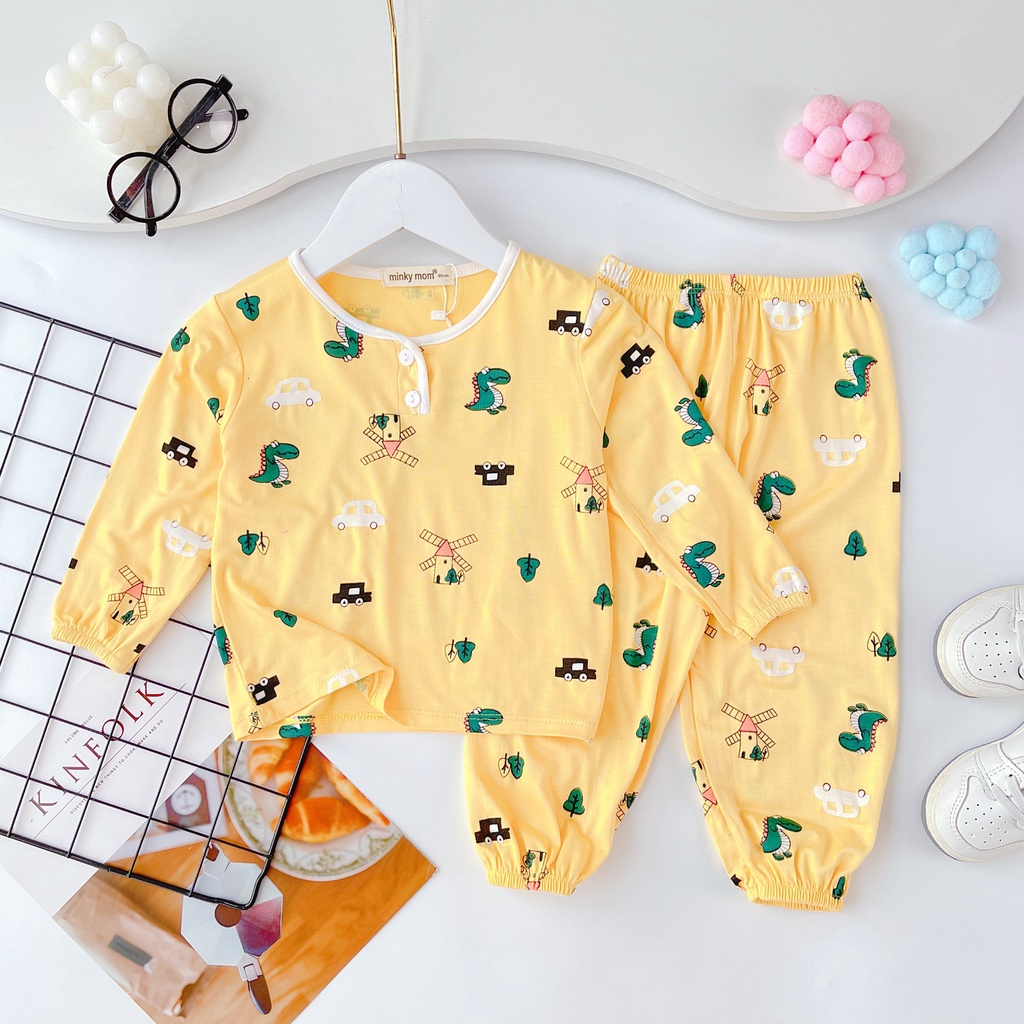 Bộ quần áo trẻ em cối xay gió dễ thương chất thun lạnh cao cấp ATKID cho bé trai bé gái