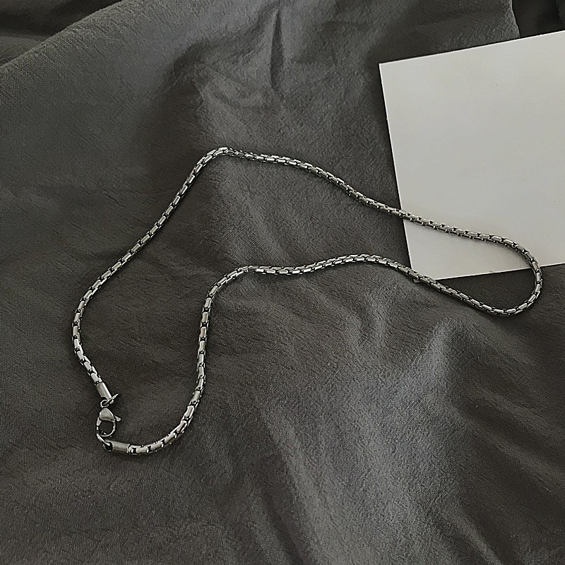 Dây Chuyền Vòng Cổ Basic Trơn Cho Nam Nữ Asta Accessories Màu Bạc Unisex Đơn Giản Ngầu Đẹp Chất Liệu Titan Không Gỉ