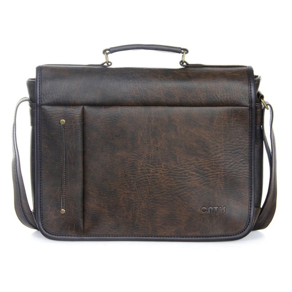 Cặp Văn Phòng CNT Unisex CA14 Nâu Thời Trang Cao Cấp