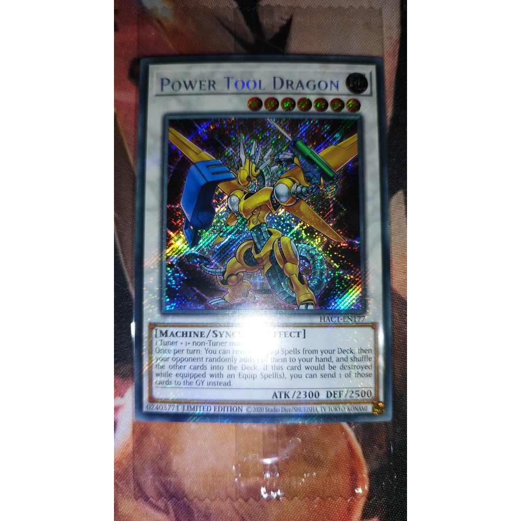 Thẻ Bài YuGiOh Power Tool Dragon - HAC1-EN177 - Secret Rare Limited Edition bản UK nguyên promo