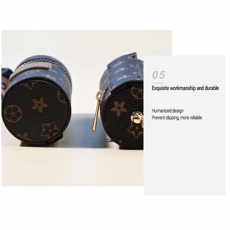 Móc khóa hình trụ đựng son môi bằng vải lụa kích thước lớn linh động