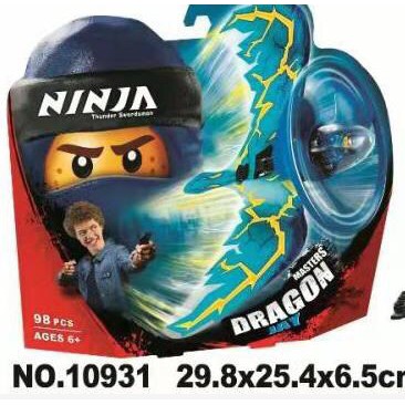 Lắp Ráp xếp hình Lego con quay Ninja Cao Thủ Lốc Xoáy có cánh 10929-10933