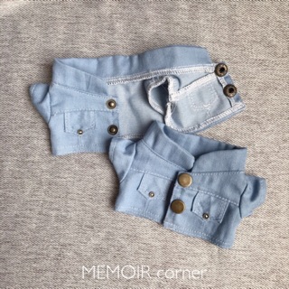 Outfit Doll 15cm 20cm - Áo khoác Denim & Leather