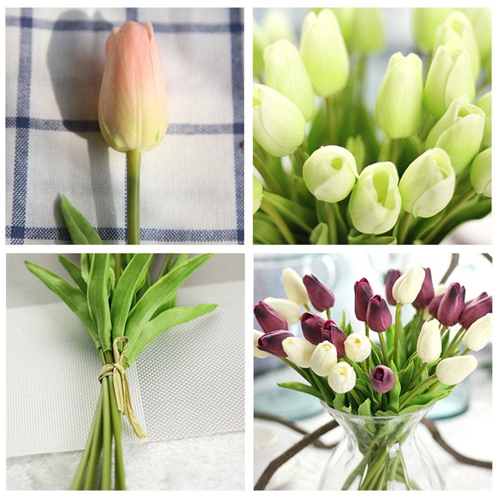 Hoa tulip nhân tạo độc đáo trang trí nhà cửa/ tiệc cưới đẹp mắt