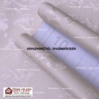 Decal vân hoa in nổi khổ 60cm