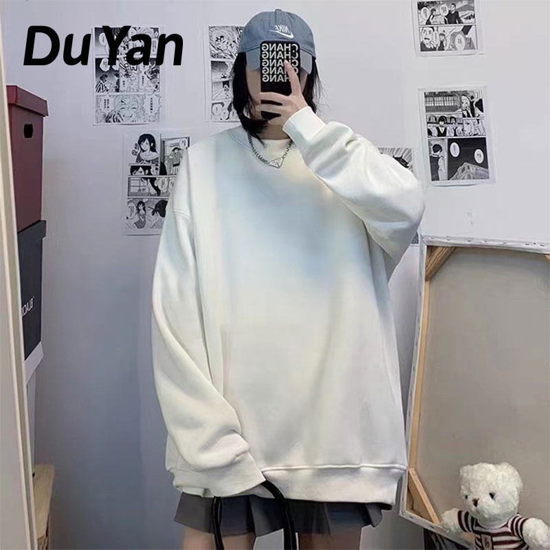 Áo Nỉ Nữ Dài Tay Cổ Tròn Thời Trang Hàn