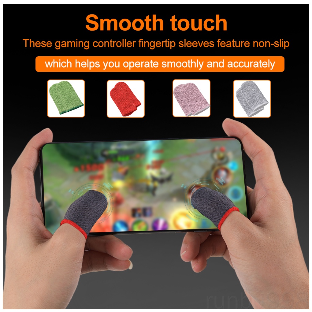 2 Găng ngón tay chơi game bằng sợi carbon chống trượt chống mồ hôi loại 1 tiện lợi