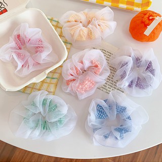 Dây buộc tóc vải Scrunchies Caro Mây