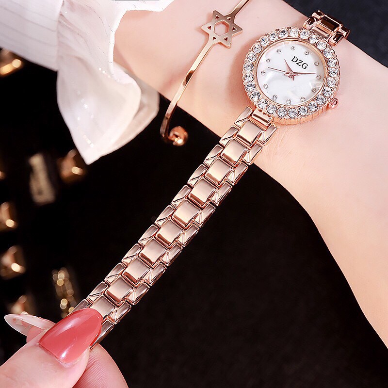 Đồng hồ thời trang nữ DZG đính cườm cao cấp SC026 | BigBuy360 - bigbuy360.vn