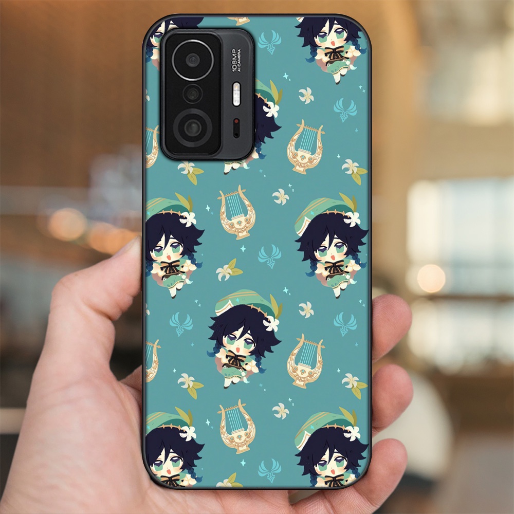 Ốp lưng Xiaomi 11T viền đen in hình Venti Genshin Impact