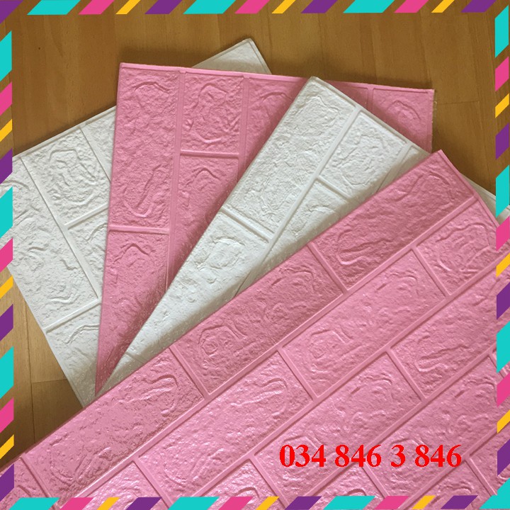 Xốp dán tường ❤️FREESHIP❤️ tấm xốp giả gạch dán tường, cách nhiệt, cách âm, chống ẩm loại 3MM KT 77x70CM | BigBuy360 - bigbuy360.vn