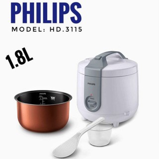 [ CHÍNH HÃNG ] NỒI CƠM ĐIỆN PHILIPS 3115 1,8L nắp Gài