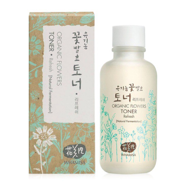 Nước cân bằng Whamisa Organic Flowers Toner Refresh 120ml