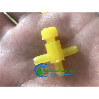Van chữ T chia oxy thành 2đầu ra, có nút điều chỉnh