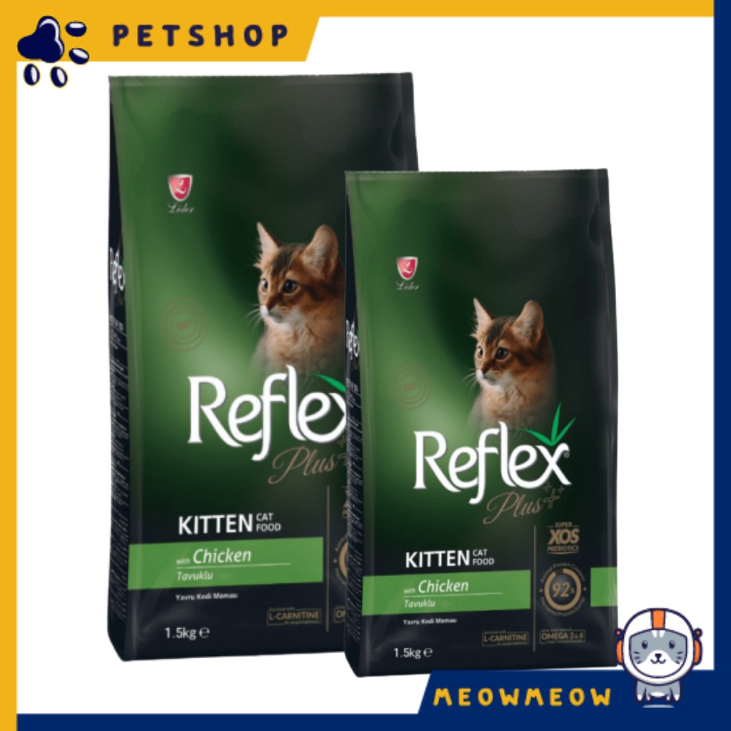 Hạt cho mèo Reflex Kitten vị gà cao cấp | Túi 1.5KG | Thức ăn khô dinh dưỡng dành cho mèo con.