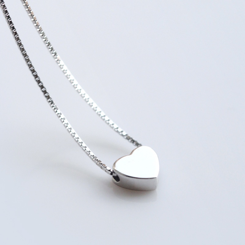 Dây Chuyền Bạc Dreamsilver, Vòng Cổ Bạc Ý Plain Heart DC018