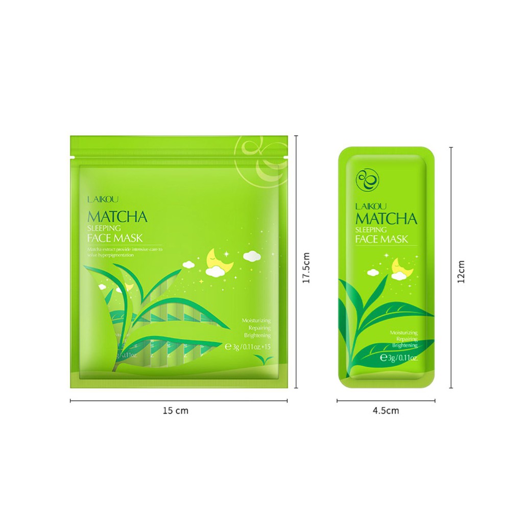 Mặt nạ bùn trà xanh Matcha LaiKou (1 gói nhỏ 3g)