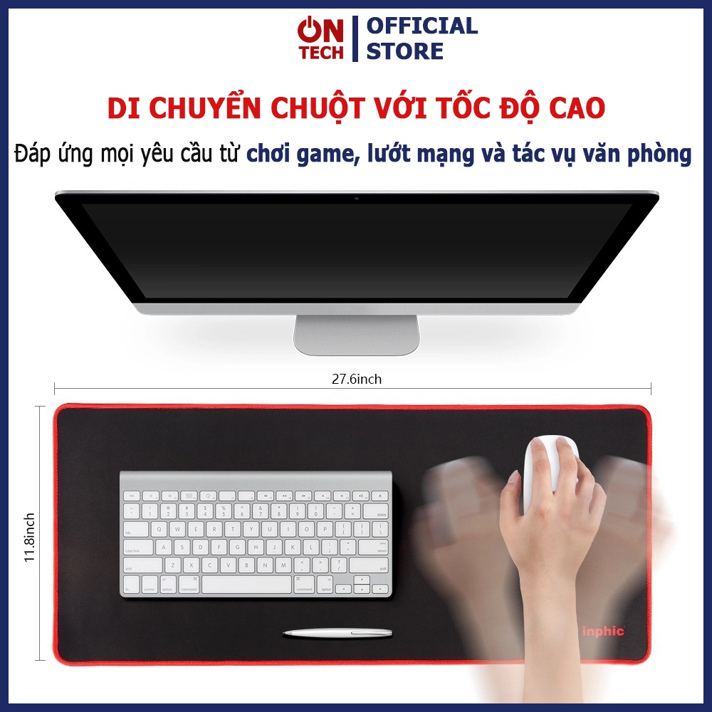 Lót Chuột Pad Chuột Cỡ Lớn Cỡ Bé Bàn Di Chuột Chất Liệu Cao Su Tự Nhiên Chống Trơn Trượt Dùng Làm Việc Văn Phòng, Gaming