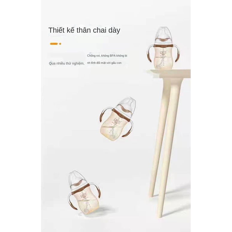 Bình sữa silicone chống tràn dung tích lớn cho bé 1-2-3 tuổi