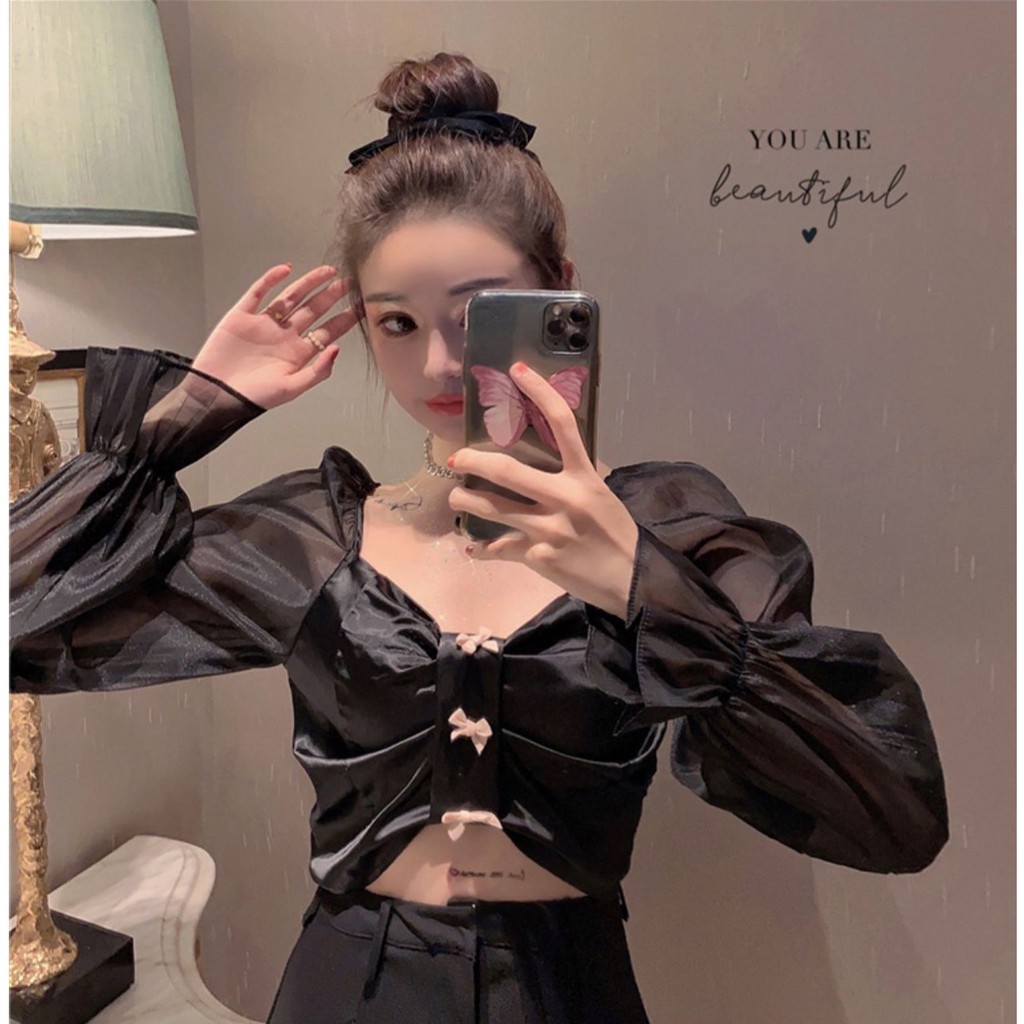 Áo sơ mi nữ kiểu tay dài Emilyshop