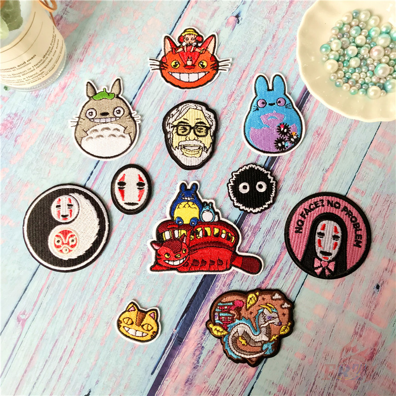 Miếng vá trang trí kiểu ủi thêu hình nhân vật Totoro