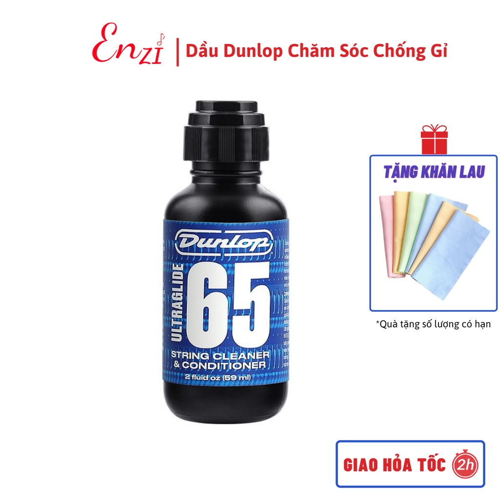 Dầu Dunlop Lau Dây Đàn Guitar chống gỉ mượt dây Dầu Dunlop Ultraglide String Cleaner &amp; Conditioner 65 6582 enzi