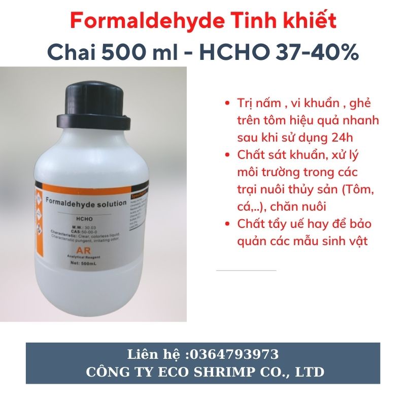Formaldehyde (Formol, Formalin) HCHO 3740 chai 500ml Shopee Việt Nam