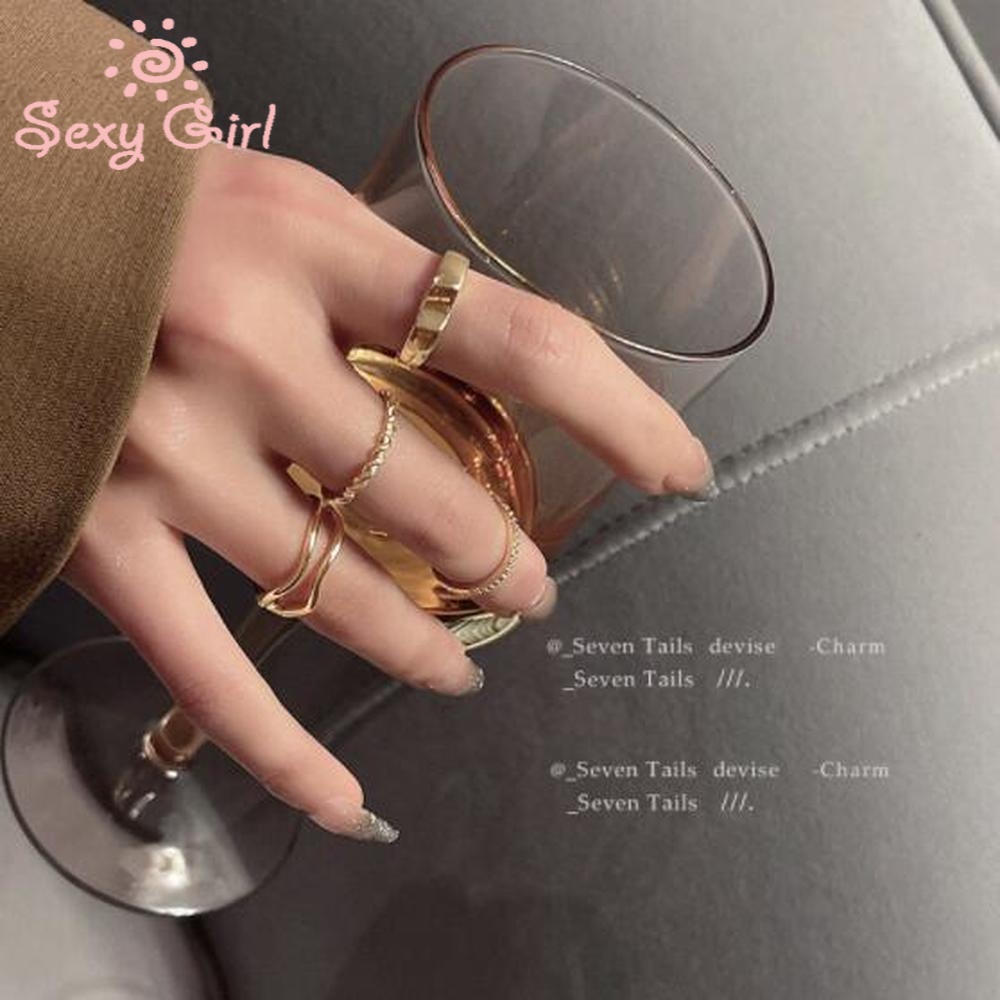 Set 3 Nhẫn Đeo Tay Thời Trang Đơn Giản Cho Nữ