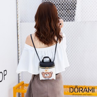 Túi gấu nhỏ dễ thương, túi chéo có thể làm balo mini, balo mini, túi chéo mini, túi hình trụ, túi hình gấu con