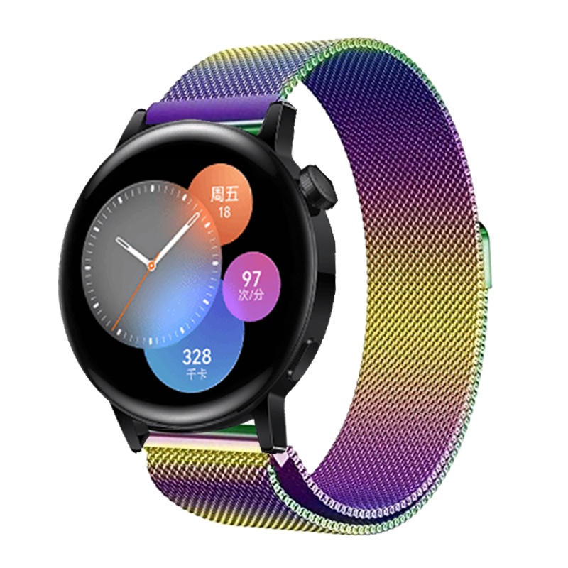 Dây đeo đồng hồ Jansin bằng thép không gỉ có nam châm thích hợp cho Huawei Watch GT 3 42mm 46mm