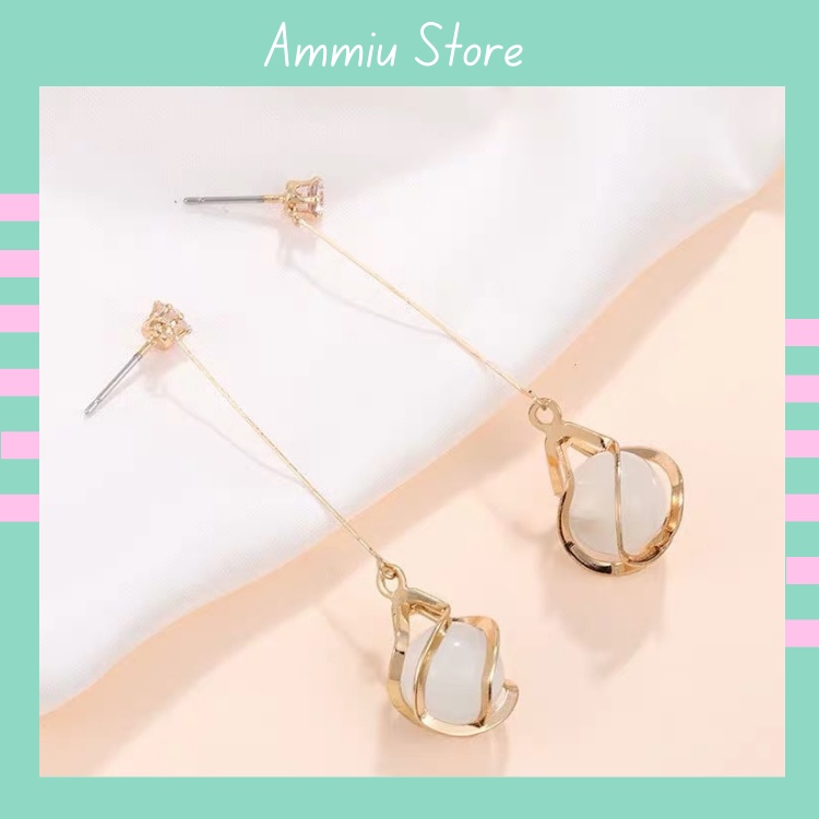 Bông tai kim loại hình dáng đa dạng mang lại cảm giác thanh lịch sang trọng Ammiu BT2016