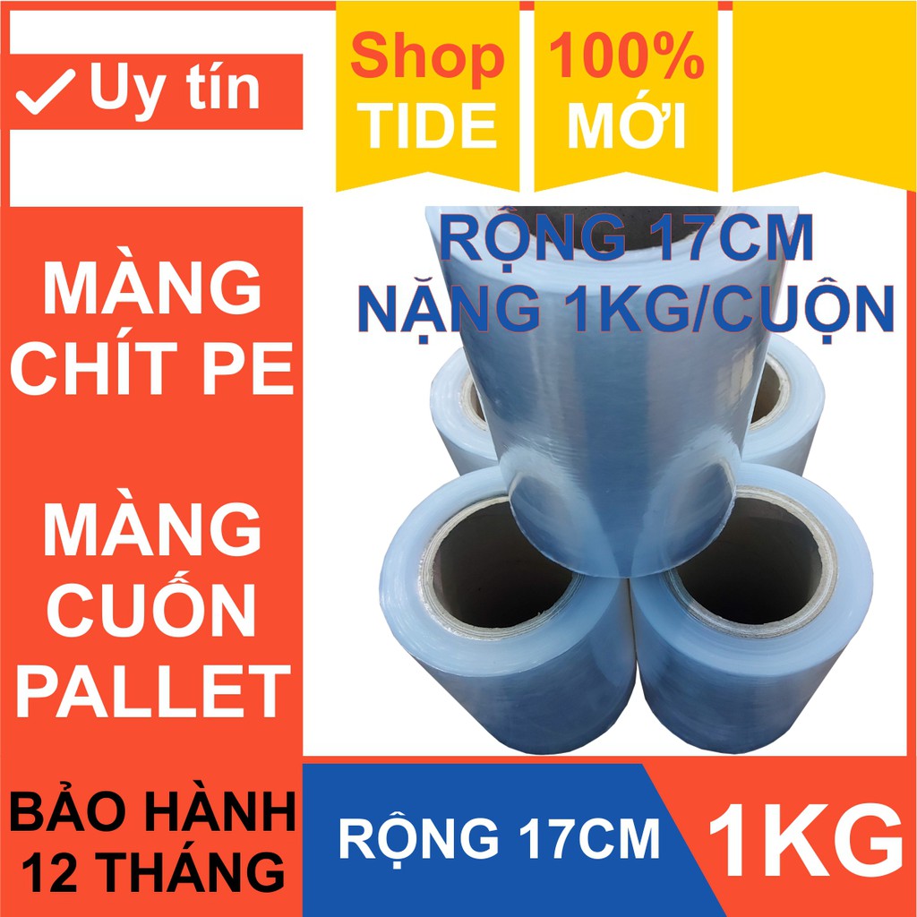 [1kg x 17cm] Màng chít PE bọc hàng hóa – cuốn bụng giảm mỡ làm đẹp – Rộng 17Cm x 1Kg/cuộn