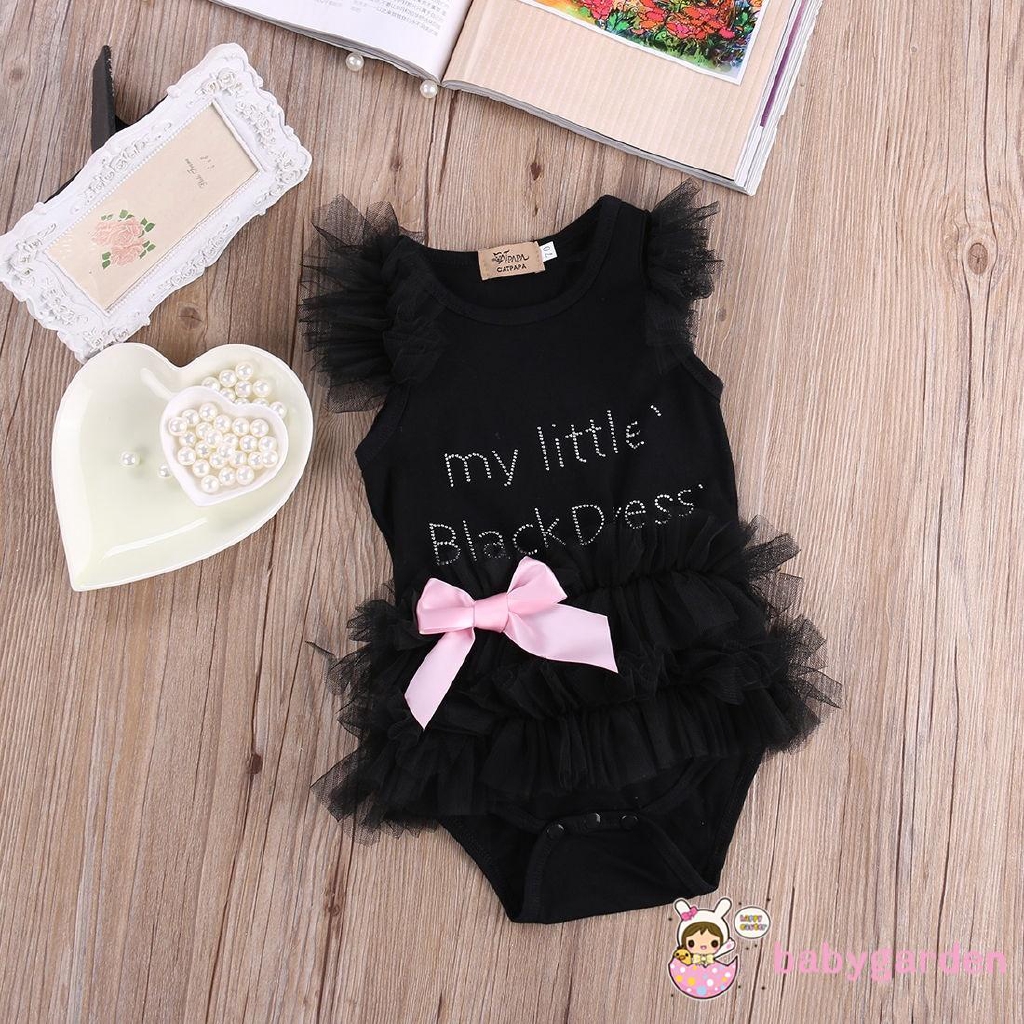 Bộ Bodysuit Một Mảnh Màu Đen Dễ Thương Cho Bé Sơ Sinh