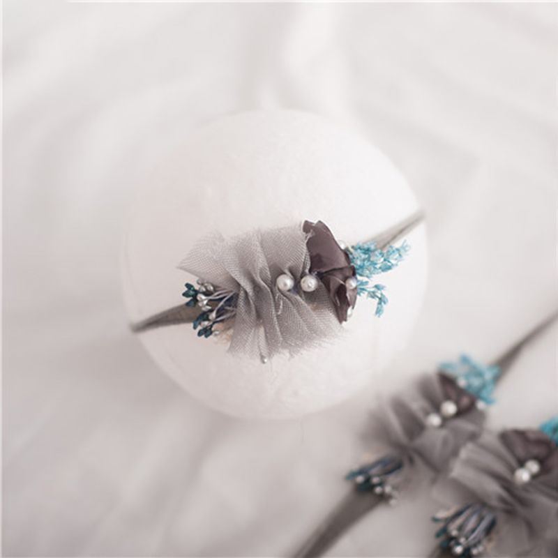 Băng Đô Hoa Xinh Xắn Dùng Làm Phụ Kiện Chụp Ảnh Cho Bé Gái Sơ Sinh