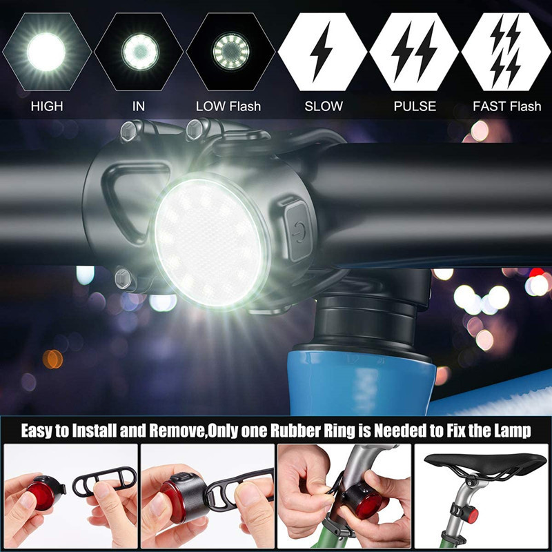 Đèn Pin Gắn Xe Đạp Cổng Usb Kháng Nước Ipx4