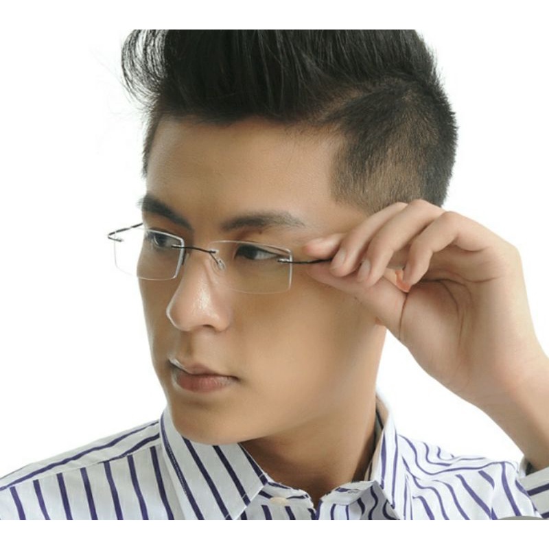 Kính cận không viền Kính khoan 1996eyewear gọng mảnh bọc nhựa Chắc Chắn Cao cấp