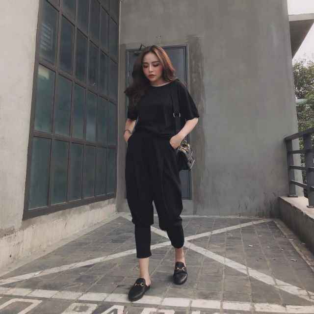 Set áo xoắn quần thụng