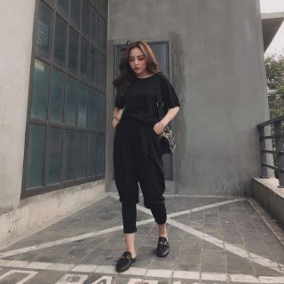 Set áo xoắn quần thụng