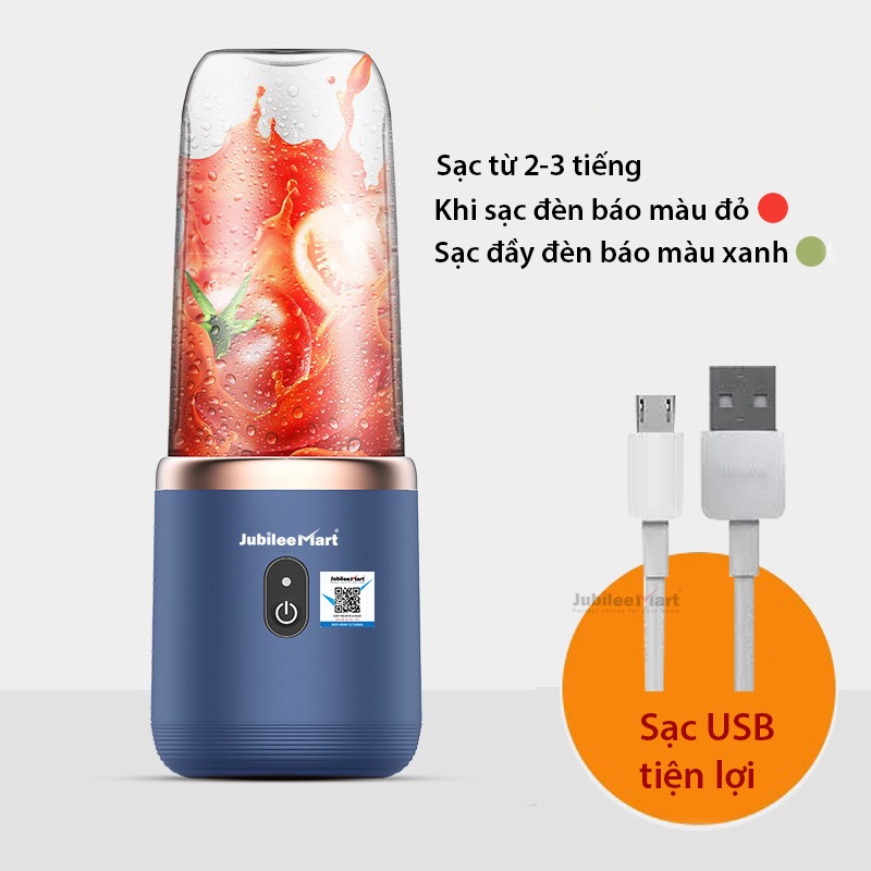 Máy xay sinh tố cầm tay mini Jubilee Mart Tặng Kèm Nắp Đậy Đa Năng Tiện Lợi - Hàng chính hãng - BH 12T
