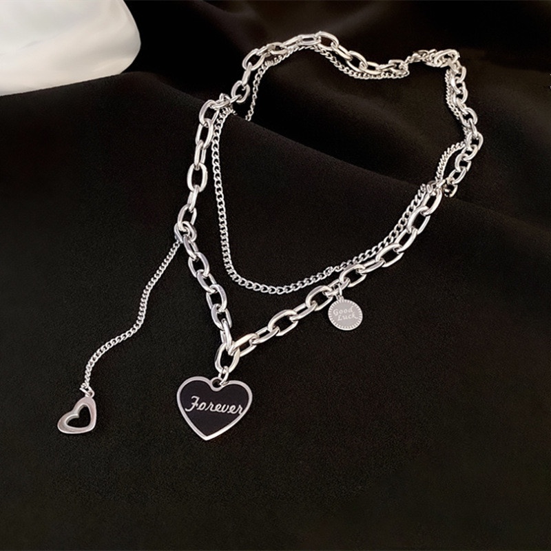 Vòng cổ Mặt Trái Tim/Bướm Đính Ngọc Trai/Đá Thời Trang Hàn Quốc Cho Nữ