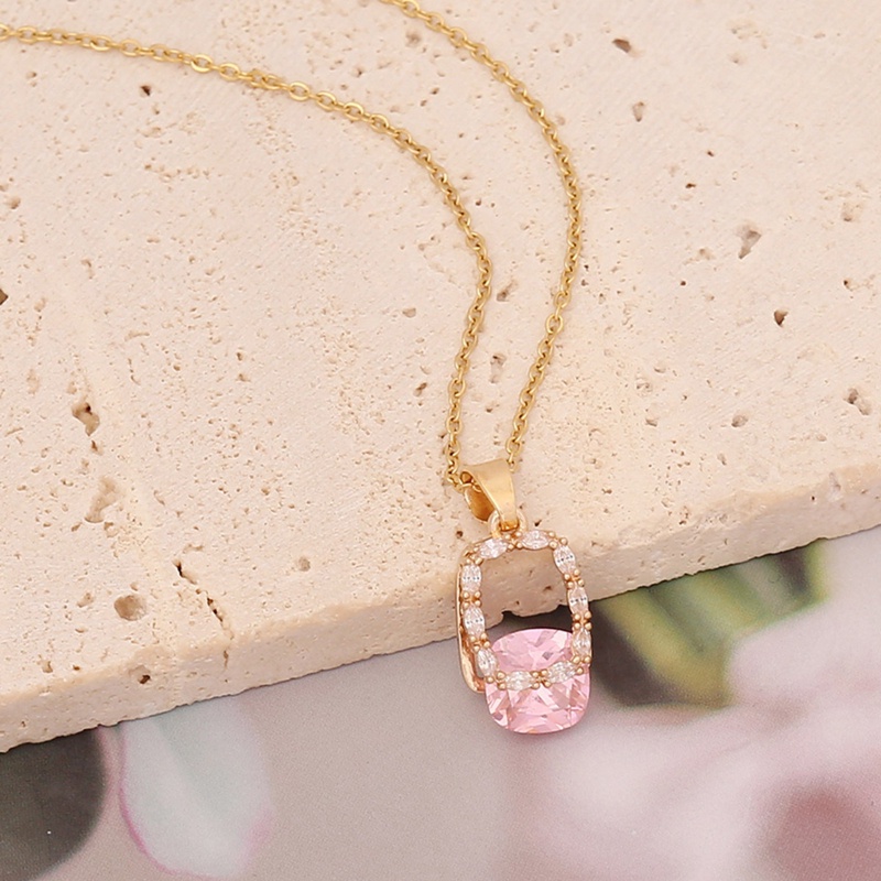 Vòng cổ Mạ Vàng 18k Mặt Hình Trái Tim Đính Đá Xinh Xắn Cho Nữ
