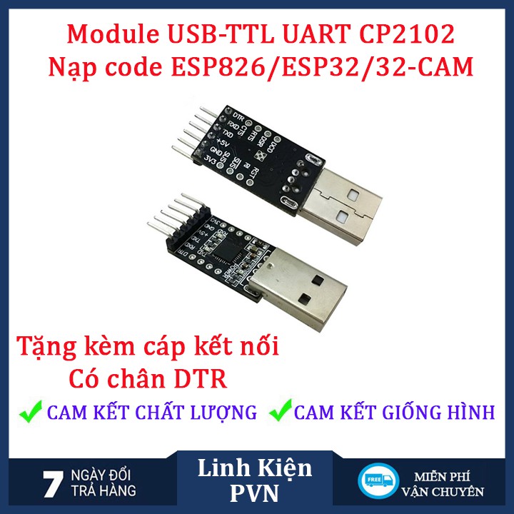 Mạch chuyển đổi USB to TTL UART CP2102 - có tặng kèm cáp kết nối